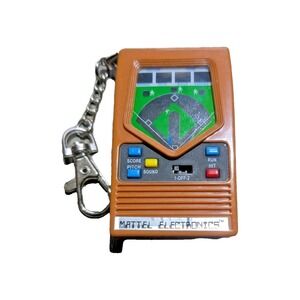 Vintage 1978 Mattel Classic Electronic Baseball Game Retro Handheld Key TESTED